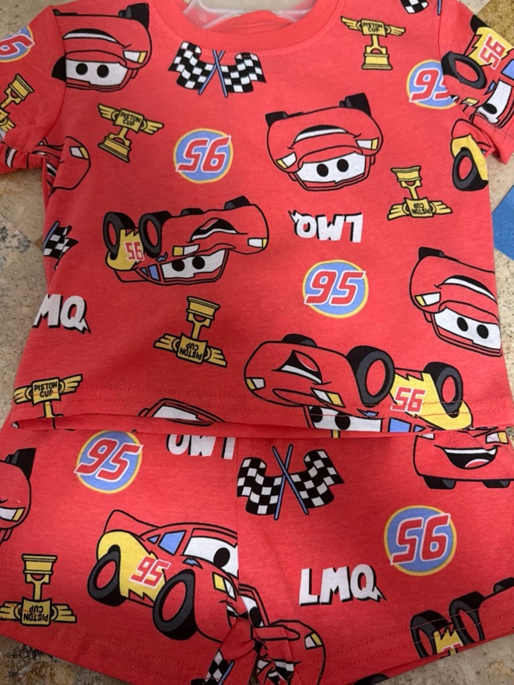 Disney Red Lightning McQueen Cars Pajama Set